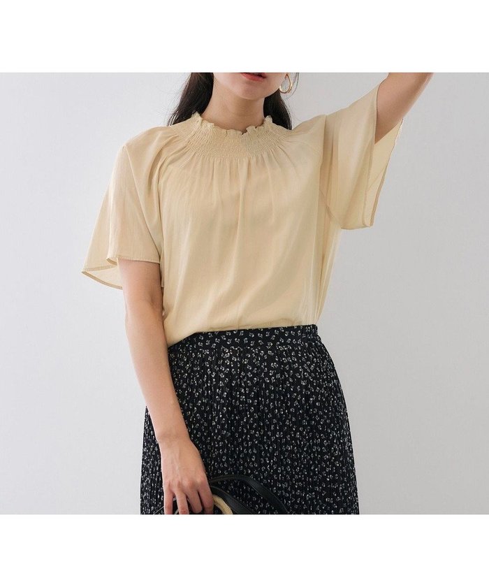 【エニィ スィス/any SiS】の【洗える】カッセンシャーリング ブラウス インテリア・キッズ・メンズ・レディースファッション・服の通販 founy(ファニー) https://founy.com/ ファッション Fashion レディースファッション Fashion for Women トップス・カットソー Cut & Sew Tops シャツ・ブラウス・オフィスカジュアル Elegant Blouses & Button-Ups おすすめ Recommended / Our Picks エアリー Airy Texture シャーリング Shirring, Ruched ドレープ Drape, Draping Fabric フェミニン Feminine, Girly フレア Flare, Flared ヴィンテージ Vintage Style エレガント 上品 Elegant 夏 Summer 春 Spring S/S・春夏 SS, Spring/Summer, Warm Season 洗える Machine Washable ビジネス 仕事 通勤 Business / Work / Commuting |ID: prp329100004539948 ipo3291000000034410914