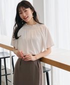 【エニィ スィス/any SiS】の【洗える】カッセンシャーリング ブラウス アイボリー系|ID: prp329100004539948 ipo3291000000034410916