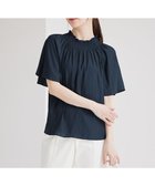 【エニィ スィス/any SiS】の【洗える】カッセンシャーリング ブラウス ネイビー系|ID: prp329100004539948 ipo3291000000034410917