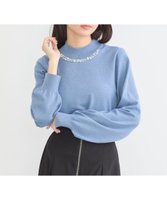 【アースミュージックアンドエコロジー/earth music&ecology】のパール&ビジューハイネックプルオーバー 人気、トレンドファッション・服の通販 founy(ファニー) ファッション Fashion レディースファッション WOMEN トップス・カットソー Tops/Tshirt ニット Knit Tops プルオーバー Pullover おすすめ Recommend セーター Sweater デニム Denim ネックレス Necklace ハイネック High Neck パール Pearl フィット Fit ボトム Bottom ポケット Pocket A/W・秋冬 Aw・Autumn/Winter・Fw・Fall-Winter |ID:prp329100004540110