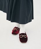 【ボントレ/BONTRE】の【PRECIEUX JOUET/プレシュウジュエ】ビッグビットパーツローファー レッドベロア|ID: prp329100004540149 ipo3291000000032670566