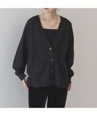 【アメリカンホリック/AMERICAN HOLIC】のバイパチラメ入りVネック片畦ニットカーディガ Black|ID: prp329100004540170 ipo3291000000032079168