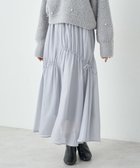 【アースミュージックアンドエコロジー/earth music&ecology】のシャイニーアシンメトリーギャザースカート Light Gray|ID: prp329100004540223 ipo3291000000032079479