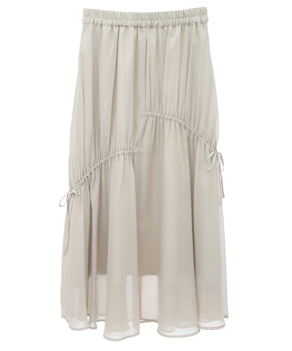 【アースミュージックアンドエコロジー/earth music&ecology】のシャイニーアシンメトリーギャザースカート インテリア・キッズ・メンズ・レディースファッション・服の通販 founy(ファニー) ファッション Fashion レディースファッション Fashion for Women スカート Skirts アシンメトリー Asymmetrical Style ギャザー Gathered, Ruffled シアー Sheer, See-Through シャイニー Shiny, Glossy Finish フェミニン Feminine, Girly ポケット Pocket, Pocket Detail リボン Ribbon, Bow A/W・秋冬 Autumn/Winter Beige|ID: prp329100004540223 ipo3291000000033530567