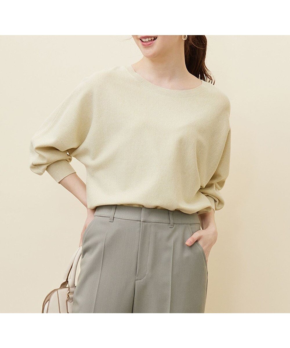 【エニィ スィス/any SiS】の【洗える】パフスリーブラメ ニット インテリア・キッズ・メンズ・レディースファッション・服の通販 founy(ファニー) 　ファッション　Fashion　レディースファッション　WOMEN　トップス・カットソー　Tops/Tshirt　ニット　Knit Tops　キラキラ　Sparkling　セーター　Sweater　デコルテ　Decolletage　ボーダー　Border　エレガント 上品　Elegant　再入荷　Restock/Back In Stock/Re Arrival　夏　Summer　春　Spring　S/S・春夏　Ss・Spring/Summer　洗える　Washable　畦　Ridge　イエロー|ID: prp329100004540237 ipo3291000000032079553