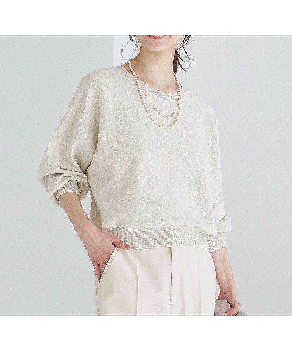 【エニィ スィス/any SiS】の【洗える】パフスリーブラメ ニット インテリア・キッズ・メンズ・レディースファッション・服の通販 founy(ファニー) 　ファッション　Fashion　レディースファッション　WOMEN　トップス・カットソー　Tops/Tshirt　ニット　Knit Tops　キラキラ　Sparkling　セーター　Sweater　デコルテ　Decolletage　ボーダー　Border　エレガント 上品　Elegant　再入荷　Restock/Back In Stock/Re Arrival　夏　Summer　春　Spring　S/S・春夏　Ss・Spring/Summer　洗える　Washable　畦　Ridge　アイボリー|ID: prp329100004540237 ipo3291000000032079556