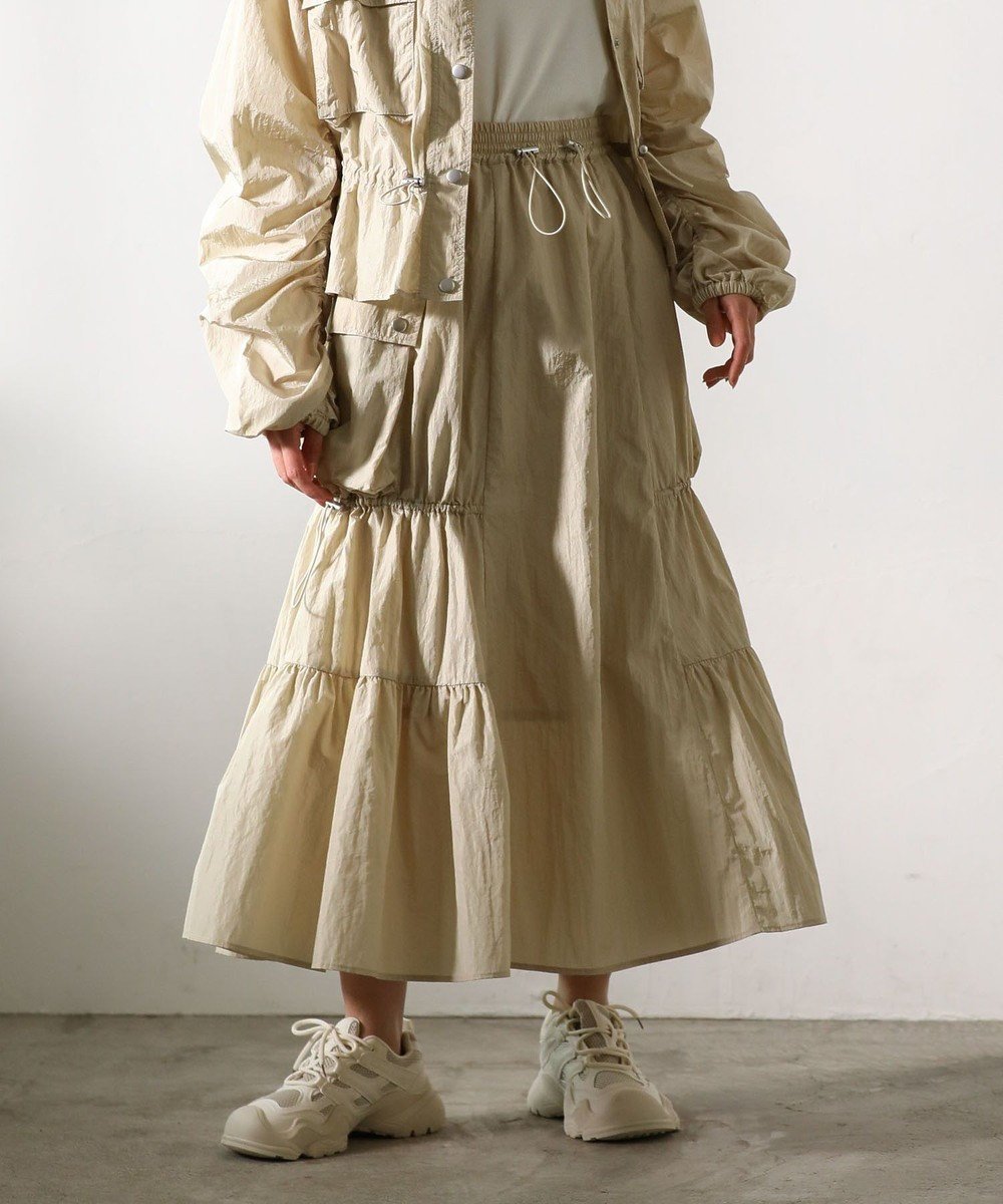 【グリーンパークス/Green Parks】の・SUGAR SPOON ドロストティアードスカート インテリア・キッズ・メンズ・レディースファッション・服の通販 founy(ファニー) 　ファッション　Fashion　レディースファッション　WOMEN　スカート　Skirt　ティアードスカート　Tiered Skirts　おすすめ　Recommend　フェミニン　Feminine　ポケット　Pocket　夏　Summer　春　Spring　S/S・春夏　Ss・Spring/Summer　Beige|ID: prp329100004540246 ipo3291000000032079629