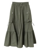 【グリーンパークス/Green Parks】の・SUGAR SPOON ドロストティアードスカート Khaki|ID: prp329100004540246 ipo3291000000032079632