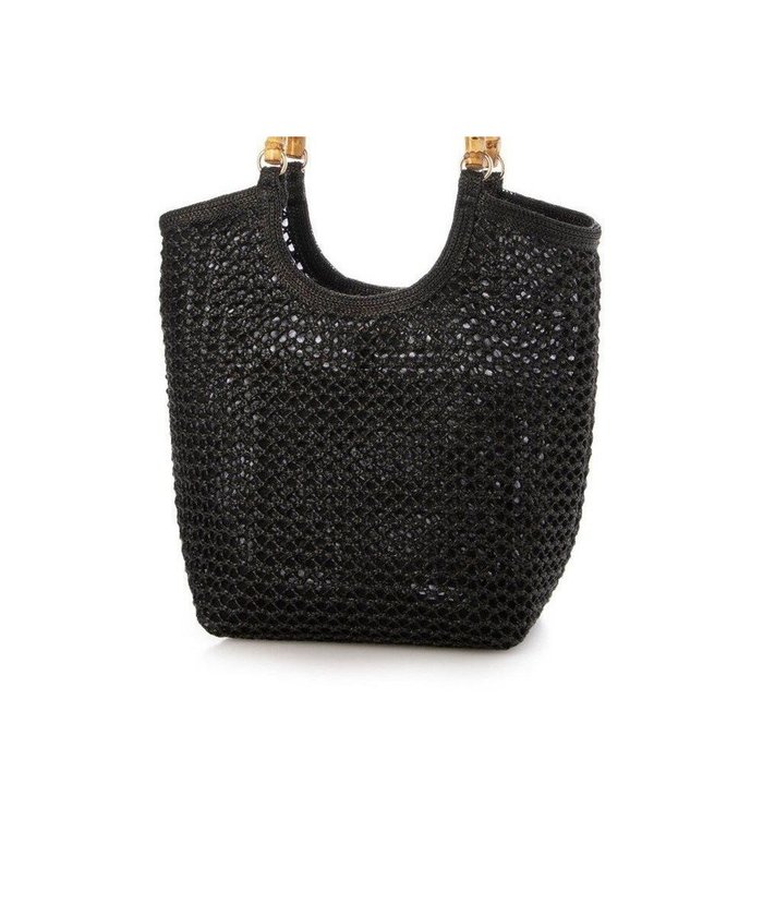 【アンビリオン/UNBILLION】のカシュカシュ cachecache / 雑材風バンブーハンドル手提げトート インテリア・キッズ・メンズ・レディースファッション・服の通販 founy(ファニー) https://founy.com/ ファッション Fashion レディースファッション Ladies' Fashion Online バッグ Bag カラフル Colorful 財布 Wallet ハンド Hand ポケット Pocket ミックス Mix メッシュ Mesh モチーフ Motif 再入荷 Restock/Back In Stock/Re Arrival |ID: prp329100004540263 ipo3291000000032584947