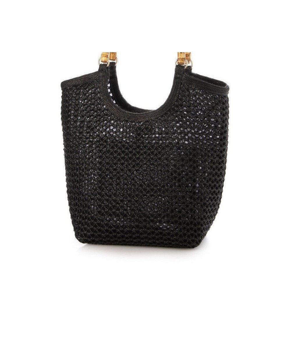 【アンビリオン/UNBILLION】のカシュカシュ cachecache / 雑材風バンブーハンドル手提げトート 人気、トレンドファッション・服の通販 founy(ファニー) 　ファッション　Fashion　レディースファッション　Ladies' Fashion Online　バッグ　Bag　カラフル　Colorful　財布　Wallet　ハンド　Hand　ポケット　Pocket　ミックス　Mix　メッシュ　Mesh　モチーフ　Motif　再入荷　Restock/Back In Stock/Re Arrival　 other-1|ID: prp329100004540263 ipo3291000000032584947