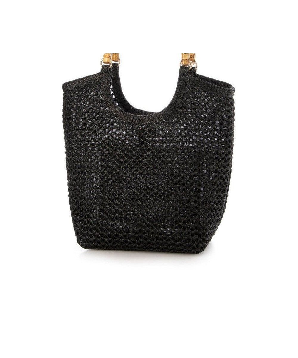 【アンビリオン/UNBILLION】のカシュカシュ cachecache / 雑材風バンブーハンドル手提げトート 人気、トレンドファッション・服の通販 founy(ファニー) 　ファッション　Fashion　レディースファッション　Fashion for Women　バッグ　Bags　カラフル　Colorful Design　財布　Wallet, Purse　ハンド　Hand, Handmade　ポケット　Pocket, Pocket Detail　ミックス　Mix, Mixed Style　メッシュ　Mesh, Net Fabric　モチーフ　Motif, Design Theme　再入荷　Restock / Back in Stock　 other-1|ID: prp329100004540263 ipo3291000000033536666
