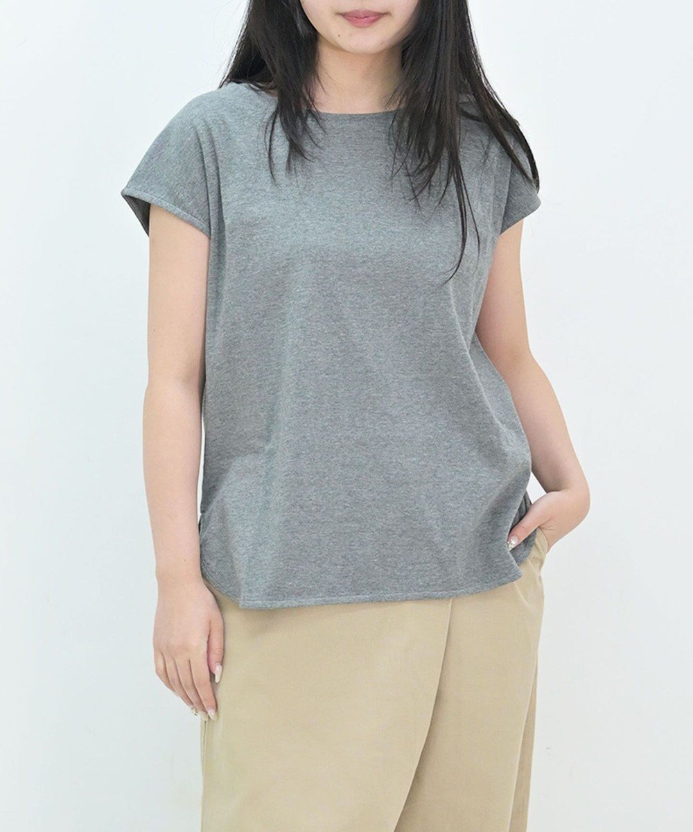 【トック/TOQUE】の25SS新作〈大草直子さんアドバイザー〉【洗える/天然素材】スーピマコットンスムースフレンチノースリーブトップス インテリア・キッズ・メンズ・レディースファッション・服の通販 founy(ファニー) 　ファッション　Fashion　レディースファッション　Fashion for Women　トップス・カットソー　Cut & Sew Tops　キャミソール&ノースリーブ　Camisoles & Sleeveless Tops　シャツ・ブラウス・オフィスカジュアル　Elegant Blouses & Button-Ups　ロングTシャツ・Tシャツ　Longline T-Shirts & Tees　カットソー・ベーシックTシャツ　Cut-and-Sewn Tops / Stretch Tees & Basics　春　Spring　洗える　Machine Washable　カットソー　Cut and Sewn Top　ドロップ　Drop Shoulder, Dropped Style　定番　Standard, Basic Item　なめらか　Smooth, Silky Texture　ノースリーブ　Sleeveless, No-Sleeve　フレンチ　French, French Style　ブラウジング　Blouson Silhouette, Cinched Waist　ラウンド　Round, Round Neck　S/S・春夏　SS, Spring/Summer, Warm Season　おすすめ　Recommended / Our Picks　日本製　Made In Japan　夏　Summer　ビジネス 仕事 通勤　Business / Work / Commuting　2025年　2025　2025春夏・S/S　Spring/Summer 2025 SS25　グレー|ID: prp329100004540307 ipo3291000000033536838