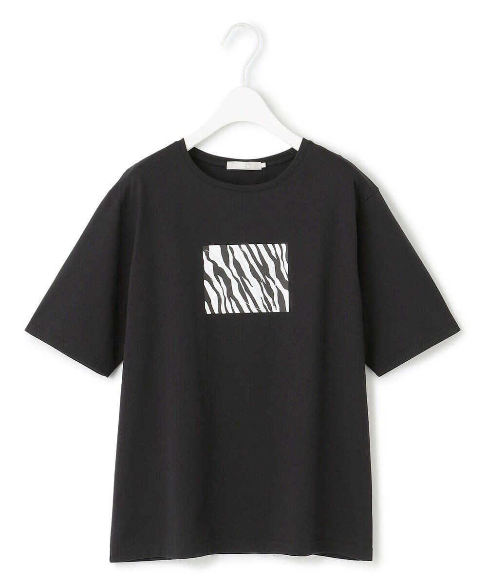 【アイシービー/iCB】の【接触冷感・UVケア・洗える】ゼブラ柄 TEE インテリア・キッズ・メンズ・レディースファッション・服の通販 founy(ファニー) 　ファッション　Fashion　レディースファッション　WOMEN　トップス・カットソー　Tops/Tshirt　シャツ/ブラウス　Shirts/Blouses　ロング / Tシャツ　T-Shirts　カットソー　Cut and Sewn　春　Spring　洗える　Washable　カットソー　Cut And Sew　シルク　Silk　スパンコール　Sequins　プリント　Print　モチーフ　Motif　S/S・春夏　Ss・Spring/Summer　夏　Summer　2025年　2025　2025春夏・S/S　Ss,Spring/Summer,2025　ブラック系|ID: prp329100004540323 ipo3291000000032080085