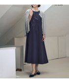 【自由区/JIYU-KU】の【WEB限定・洗える】シアーカーデ×ジャージードレス セット ライトグレー×ネイビー|ID: prp329100004540332 ipo3291000000032284887