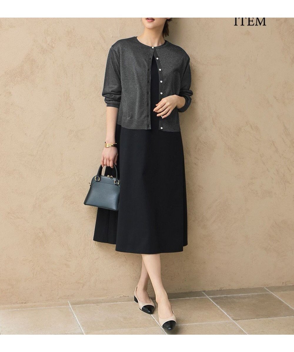 【自由区/JIYU-KU】の【WEB限定・洗える】シアーカーデ×ジャージードレス セット 人気、トレンドファッション・服の通販 founy(ファニー) 　ファッション　Fashion　レディースファッション　Fashion for Women　ワンピース　Dresses　フォーマル・パーティードレス・結婚式用ドレス　Elegant & Casual Dresses　カーディガン　Cardigan, Knitwear　シンプル　Simple, Minimal　ドレス　Dress, One-Piece　パール　Pearl, Pearl Accent　フレア　Flare, Flared　エレガント 上品　Elegant　夏　Summer　春　Spring　S/S・春夏　SS, Spring/Summer, Warm Season　洗える　Machine Washable　 other-1|ID: prp329100004540332 ipo3291000000032417588