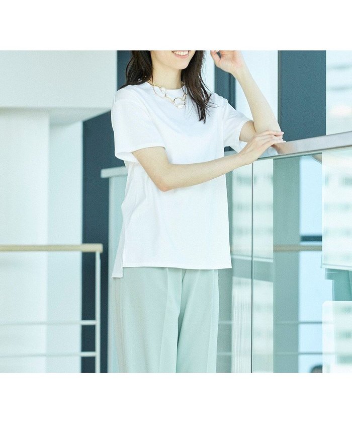 【カシヤマ/KASHIYAMA】の【抗菌消臭】クレンゼ Teeシャツ インテリア・キッズ・メンズ・レディースファッション・服の通販 founy(ファニー) https://founy.com/ ファッション Fashion レディースファッション Fashion for Women トップス・カットソー Cut & Sew Tops シャツ・ブラウス・オフィスカジュアル Elegant Blouses & Button-Ups ロングTシャツ・Tシャツ Longline T-Shirts & Tees カットソー・ベーシックTシャツ Cut-and-Sewn Tops / Stretch Tees & Basics カットソー Cut and Sewn Top シンプル Simple, Minimal ジャケット Jacket, Outerwear スリット Slit, Slit Detail ボトム Bottoms, Lower Wear 夏 Summer 抗菌 Antibacterial, Bacteria-Resistant 春 Spring S/S・春夏 SS, Spring/Summer, Warm Season |ID: prp329100004540339 ipo3291000000033490329