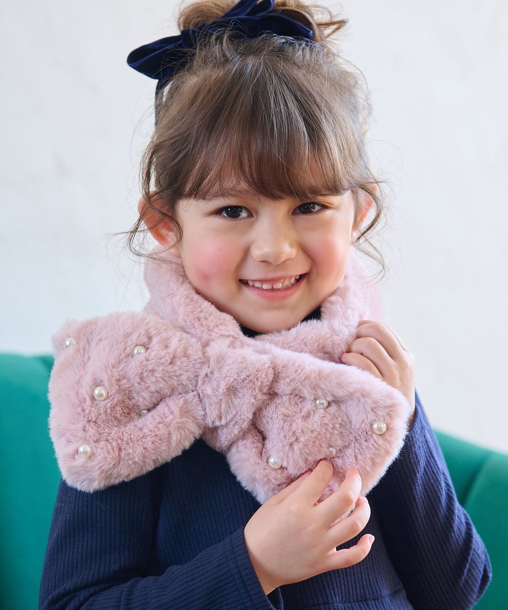 【エニファム/any FAM / KIDS】のパール×リボンファーマフラー インテリア・キッズ・メンズ・レディースファッション・服の通販 founy(ファニー) 　ファッション　Fashion　キッズファッション　KIDS Children’s Clothing　ガーリー　Girly　スヌード　Snood　スマホ　Smartphone　トレンド　Trend　人気　Popularity　パール　Pearl　ポシェット　Pochette　防寒　Cold Protection　マフラー　Scarf　リボン　Ribbon　ワンポイント　One Point　冬　Winter　A/W・秋冬　Aw・Autumn/Winter・Fw・Fall-Winter　再入荷　Restock/Back In Stock/Re Arrival　おすすめ　Recommend　エレガント 上品　Elegant　ギフト プレゼント　Gift Present　ピンク|ID: prp329100004541347 ipo3291000000032452554