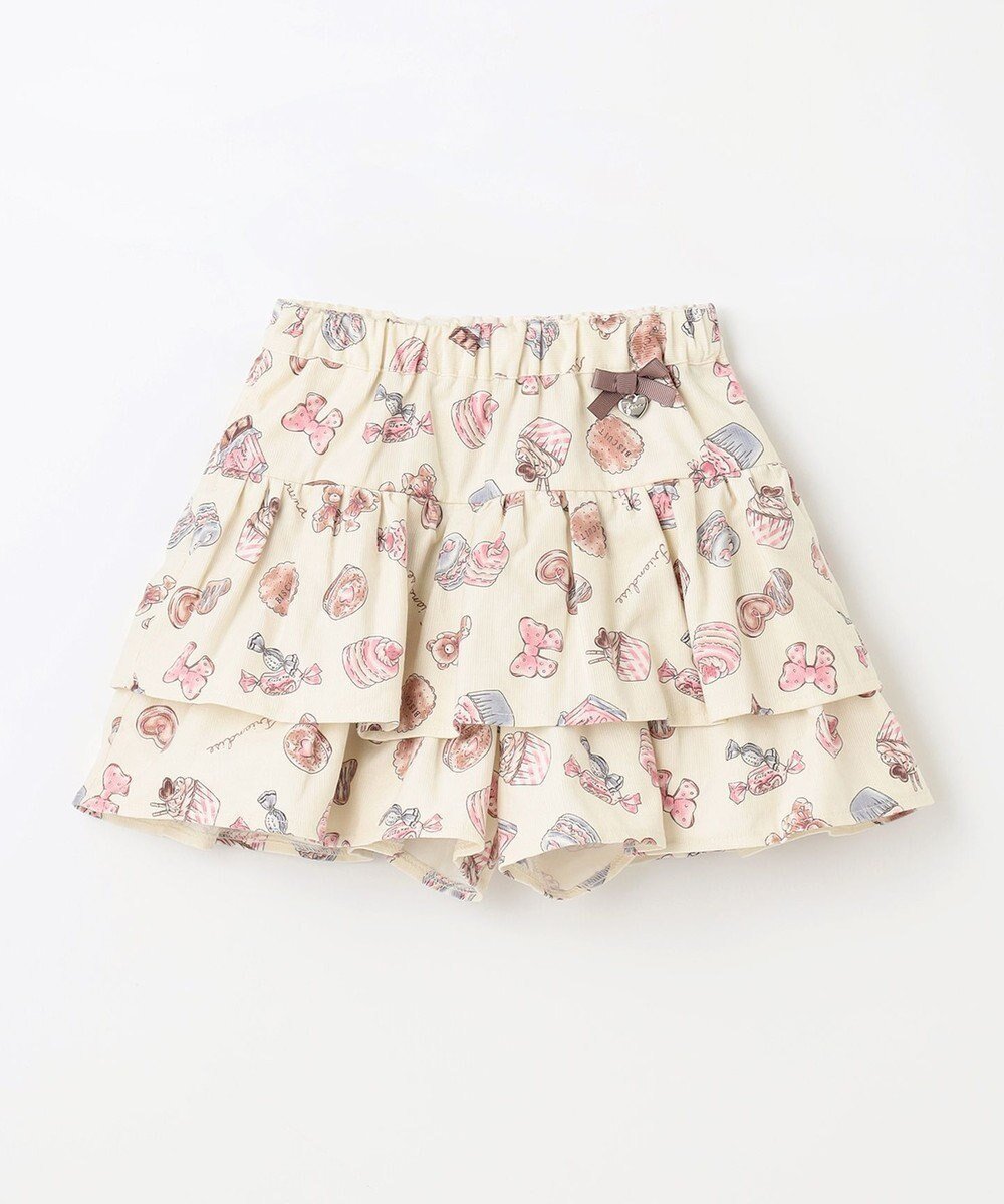 【エニファム/any FAM / KIDS】のスイーツ プリント キュロット インテリア・キッズ・メンズ・レディースファッション・服の通販 founy(ファニー) 　ファッション　Fashion　キッズファッション　KIDS Children’s Clothing　ボトムス　Bottoms/Kids　おすすめ　Recommend　カーディガン　Cardigan　ガーリー　Girly　キュロット　Culottes　チャーム　Charm　フリル　Frills　プリント　Print　ポケット　Pocket　リボン　Ribbon　ワンポイント　One Point　A/W・秋冬　Aw・Autumn/Winter・Fw・Fall-Winter　エクリュ系|ID: prp329100004541351 ipo3291000000032574015