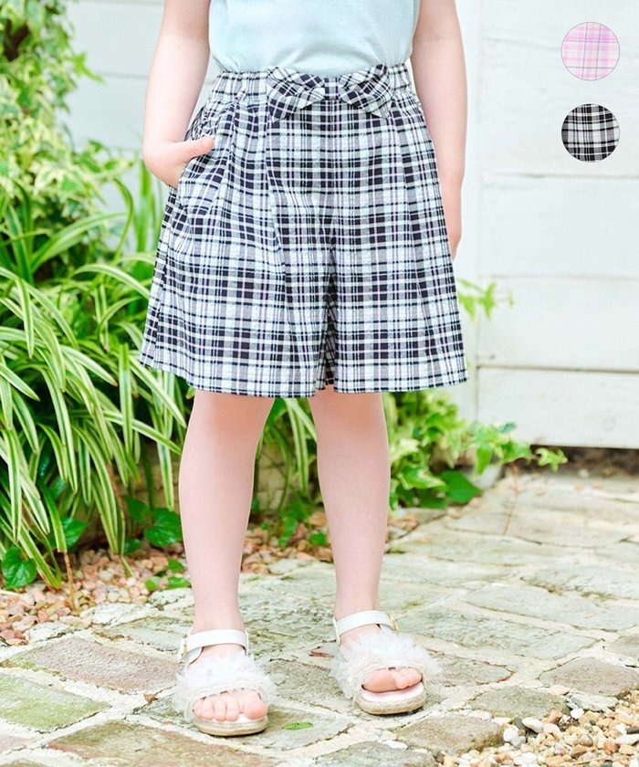 【エニファム/any FAM / KIDS】のチェック柄キュロット インテリア・キッズ・メンズ・レディースファッション・服の通販 founy(ファニー) https://founy.com/ ファッション Fashion キッズファッション Fashion for Kids ボトムス Bottoms おすすめ Recommended / Our Picks キュロット Culottes, Wide Shorts シンプル Simple, Minimal チェック Check, Plaid, Tartan ポケット Pocket, Pocket Detail リボン Ribbon, Bow ワンポイント One Point, Statement Accent 夏 Summer 春 Spring S/S・春夏 SS, Spring/Summer, Warm Season |ID: prp329100004541352 ipo3291000000032699342