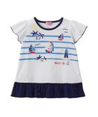 【ミキハウスホットビスケッツ/MIKI HOUSE HOT BISCUITS / KIDS】の【100-110cm】ヨットでバカンスTシャツ 人気、トレンドファッション・服の通販 founy(ファニー) ファッション Fashion キッズファッション KIDS トップス・カットソー Tops/Tees/Kids カットソー Cut And Sew キャラクター Character フリル Frills ボーダー Border 夏 Summer 春 Spring S/S・春夏 Ss・Spring/Summer thumbnail 白|ID: prp329100004541358 ipo3291000000032086508