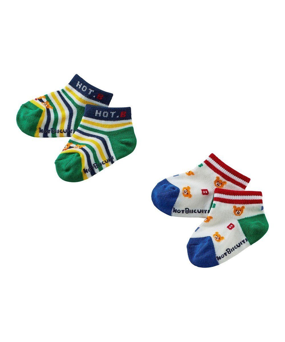 【ミキハウスホットビスケッツ/MIKI HOUSE HOT BISCUITS / KIDS】の【9-19cm / 靴下2足セット】 ローカット ソックスパック インテリア・キッズ・メンズ・レディースファッション・服の通販 founy(ファニー) 　ファッション　Fashion　キッズファッション　KIDS　おすすめ　Recommend　ギフト プレゼント　Gift Present　ソックス　Socks　マルチカラー|ID: prp329100004541396 ipo3291000000032086712