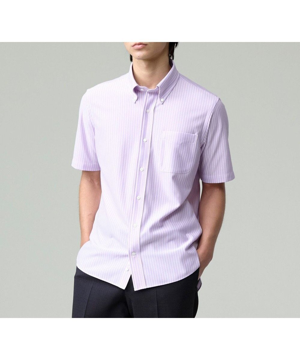 【ジェイ プレス/J.PRESS / MEN】の【吸水速乾 / 抗菌防臭 / 防シワ】【J.PRESS OXFORD JERSEY】カノコインレイストライプ 半袖シャツ / B.D. インテリア・キッズ・メンズ・レディースファッション・服の通販 founy(ファニー) 　ファッション　Fashion　メンズファッション　Men's Style Online　トップス・カットソー　Tops/Tshirt/Men　シャツ　Shirts　インナー　Inner　オックス　Ox　春　Spring　吸水　Water Absorption　抗菌　Antibacterial　シンプル　Simple　ジャケット　Jacket　ジャージー　Jersey　ストライプ　Stripe　ドレス　Dress　バランス　Balance　フィット　Fit　ベーシック　Basic　ポケット　Pocket　ポロシャツ　Polo Shirt　半袖　Short Sleeve　メンズ　Mens　S/S・春夏　Ss・Spring/Summer　夏　Summer　ライラック系1|ID: prp329100004541413 ipo3291000000032634904