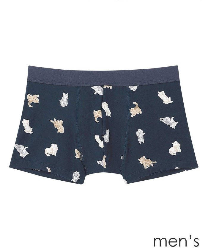 【ウンナナクール/une nana cool / MEN】の猫プリント メンズボクサーパンツ インテリア・キッズ・メンズ・レディースファッション・服の通販 founy(ファニー) https://founy.com/ ファッション Fashion メンズファッション MEN ボトムス Bottoms/Men アンダー Under クール Cool フィット Fit プリント Print 猫 Cat |ID: prp329100004541415 ipo3291000000032086826