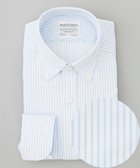 【五大陸/gotairiku / MEN】の春夏向け【形態安定】SUMMERPREMIUMPLEATS_スモールボタンダウンカラー 長袖ドレスシャツ_ストライプ(25年春夏モデル) サックスブルー系1|ID: prp329100004541417 ipo3291000000032086866
