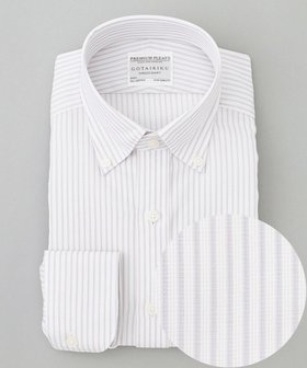 【五大陸/gotairiku / MEN】の春夏向け【形態安定】SUMMERPREMIUMPLEATS_スモールボタンダウンカラー 長袖ドレスシャツ_ストライプ(25年春夏モデル) 人気、トレンドファッション・服の通販 founy(ファニー) ファッション Fashion メンズファッション MEN トップス・カットソー Tops/Tshirt/Men シャツ Shirts 春 Spring ストライプ Stripe ストレッチ Stretch スーピマ Supima ドレス Dress 定番 Standard 長袖 Long Sleeve レギュラー Regular S/S・春夏 Ss・Spring/Summer 夏 Summer |ID:prp329100004541417