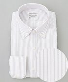 【五大陸/gotairiku / MEN】の春夏向け【形態安定】SUMMERPREMIUMPLEATS_スモールボタンダウンカラー 長袖ドレスシャツ_ストライプ(25年春夏モデル) ライトグレー系1|ID: prp329100004541417 ipo3291000000033344937