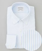 【五大陸/gotairiku / MEN】の春夏向け【形態安定】SUMMERPREMIUMPLEATS_スモールボタンダウンカラー 長袖ドレスシャツ_ストライプ(25年春夏モデル) サックスブルー系1|ID: prp329100004541417 ipo3291000000034199359