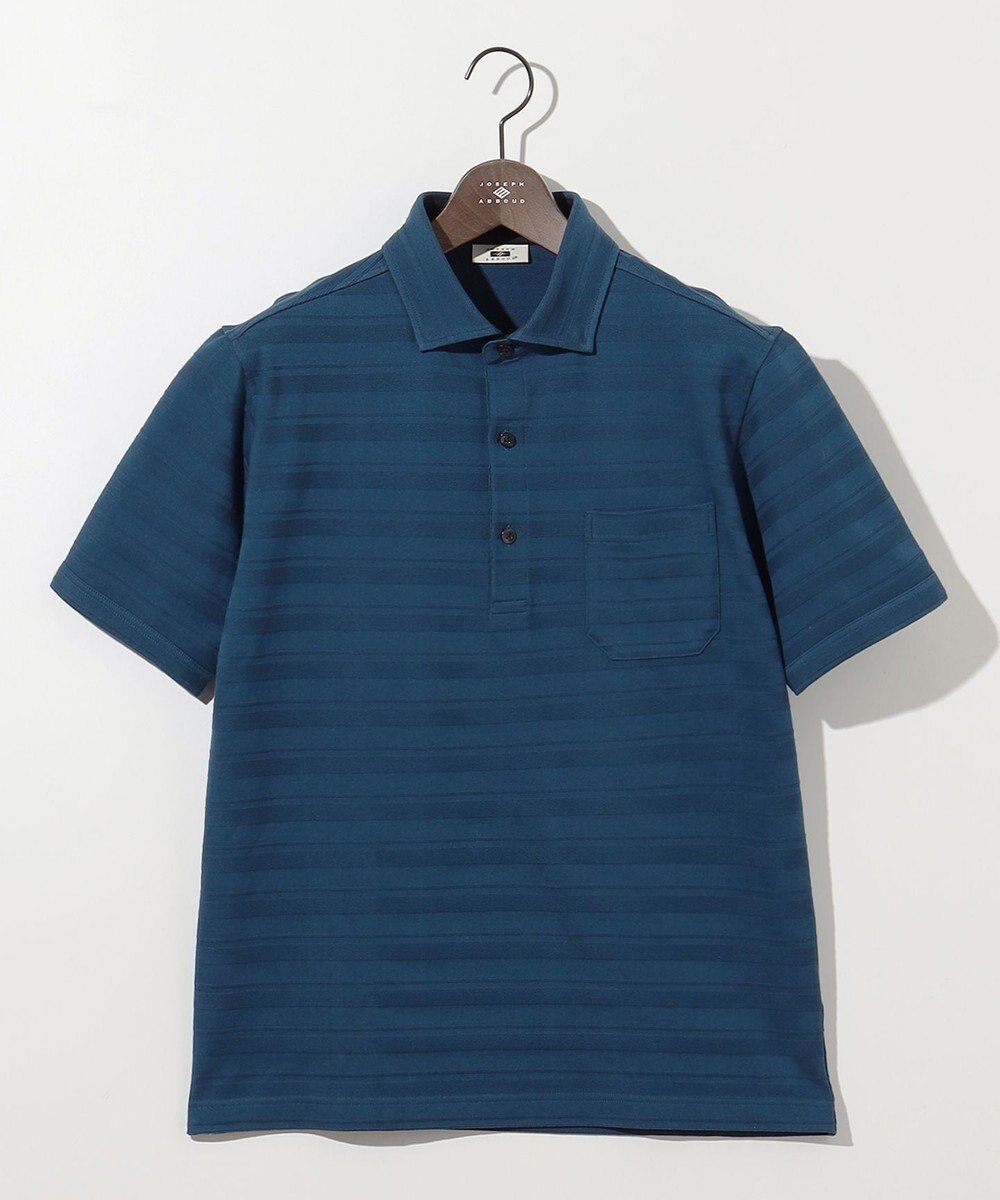 【ジョセフ アブード/JOSEPH ABBOUD / MEN】の【オーガニックコットン使用・日本素材】リンクスボーダー ポロシャツ インテリア・キッズ・メンズ・レディースファッション・服の通販 founy(ファニー) 　ファッション　Fashion　メンズファッション　MEN　トップス・カットソー　Tops/Tshirt/Men　シャツ　Shirts　ポロシャツ　Polo Shirts　オーガニック　Organic　ジャケット　Jacket　ダウン　Down　ボーダー　Border　ポロシャツ　Polo Shirt　ランダム　Random　ワイド　Wide　夏　Summer　春　Spring　S/S・春夏　Ss・Spring/Summer　ダルブルー系|ID: prp329100004541425 ipo3291000000032086943