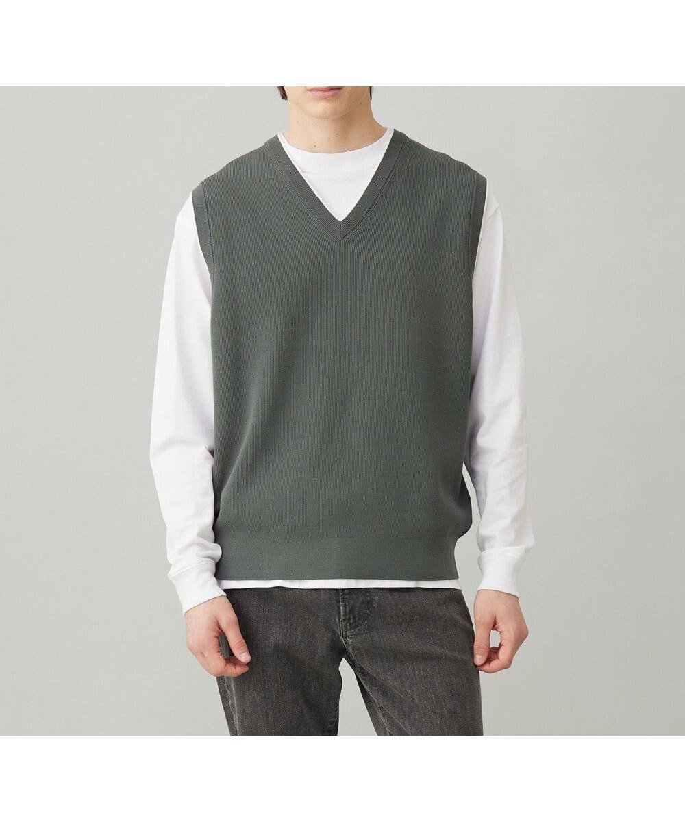 【アンフィーロ/UNFILO / MEN】のスタイリッシュ ニット ベスト インテリア・キッズ・メンズ・レディースファッション・服の通販 founy(ファニー) 　ファッション　Fashion　メンズファッション　MEN　トップス・カットソー　Tops/Tshirt/Men　ニット　Knit Tops　ベスト/ジレ　Gilets/Vests　春　Spring　畦　Ridge　抗菌　Antibacterial　スタイリッシュ　Stylish　セーター　Sweater　ツイスト　Twist　ベスト　Vest　S/S・春夏　Ss・Spring/Summer　夏　Summer　カーキ|ID: prp329100004541429 ipo3291000000032086982