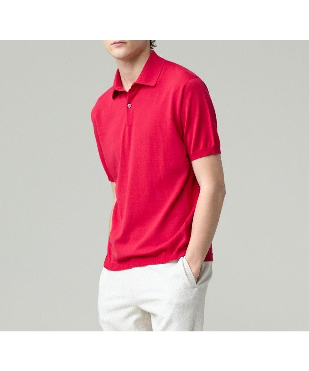【ジェイ プレス/J.PRESS / MEN】の機能×縫製₌快適な着心地 「高見え」ニットポロ【接触冷感 / 洗える】ホールガーメントニット ポロシャツ インテリア・キッズ・メンズ・レディースファッション・服の通販 founy(ファニー) 　ファッション　Fashion　メンズファッション　Men's Style Online　トップス・カットソー　Tops/Tshirt/Men　ニット　Knit Tops　シャツ　Shirts　ポロシャツ　Polo Shirts　インナー　Inner　春　Spring　洗える　Washable　ジャケット　Jacket　スラックス　Slacks　セットアップ　Set Up　フィット　Fit　ホールガーメント　Whole Garment　ポロシャツ　Polo Shirt　リネン　Linen　レギュラー　Regular　S/S・春夏　Ss・Spring/Summer　夏　Summer　エレガント 上品　Elegant　ビジネス 仕事 通勤　Business　レッド系|ID: prp329100004541445 ipo3291000000032662446