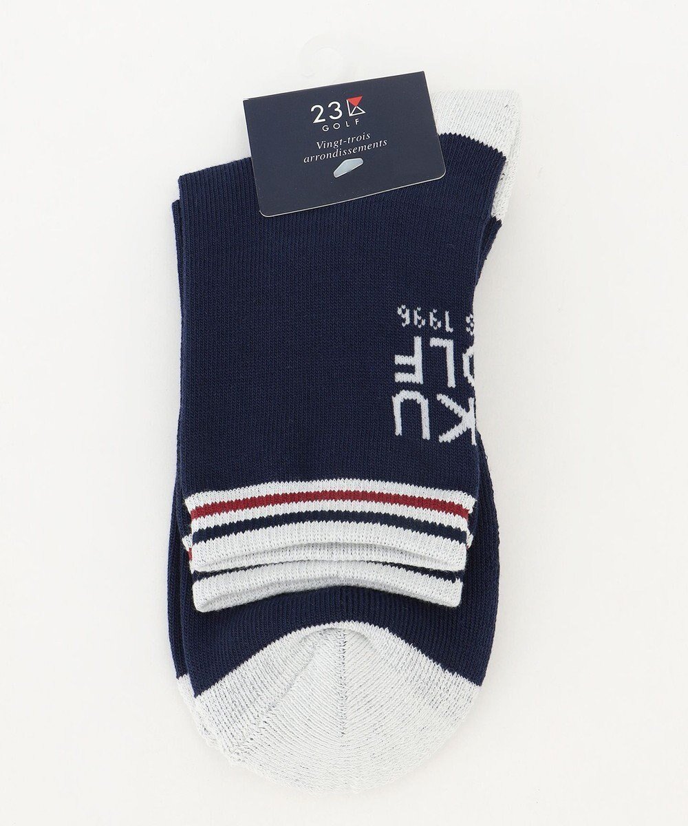 【23区 ゴルフ/23区GOLF / MEN】の【MEN】15センチ丈 ソックス インテリア・キッズ・メンズ・レディースファッション・服の通販 founy(ファニー) 　ファッション　Fashion　メンズファッション　Men's Style Online　シューズ・靴　Shoes/Men　おすすめ　Recommend　ソックス　Socks　ハーフ　Half　ビジネス 仕事 通勤　Business　再入荷　Restock/Back In Stock/Re Arrival　抗菌　Antibacterial　ネイビー系|ID: prp329100004541448 ipo3291000000032452722