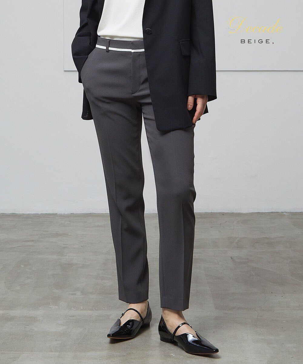 【ベイジ,/BEIGE,】のCINDY/クロップドパンツ インテリア・キッズ・メンズ・レディースファッション・服の通販 founy(ファニー) 　ファッション　Fashion　レディースファッション　Fashion for Women　パンツ　Pants & Trousers　ウォッシャブル　Machine Washable　オケージョン　Occasion Wear　サテン　Satin, Glossy Fabric　ジャケット　Jacket, Outerwear　ストレッチ　Stretch, Stretchy Fabric　ストレート　Straight, Straight Cut　スーツ　Suit, Formalwear　セットアップ　Set-Up, Coordinated Outfit　トリミング　Trimming, Decorative Edge　人気　Popular, Best Seller　ポケット　Pocket, Pocket Detail　A/W・秋冬　Autumn/Winter　S/S・春夏　SS, Spring/Summer, Warm Season　おすすめ　Recommended / Our Picks　夏　Summer　ビジネス 仕事 通勤　Business / Work / Commuting　C.Gray×White|ID: prp329100004541478 ipo3291000000033688712