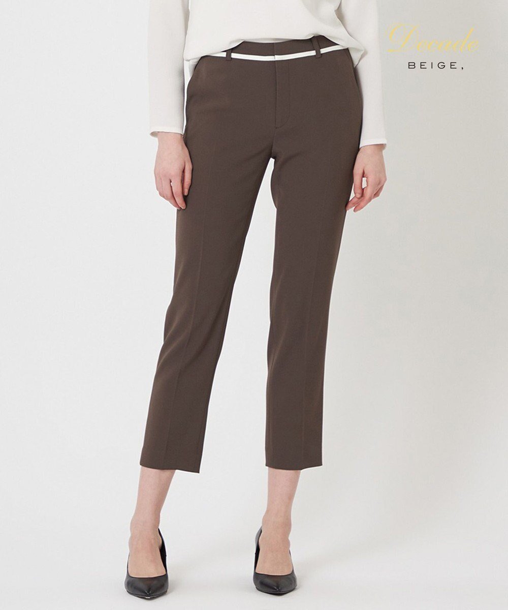 【ベイジ,/BEIGE,】のCINDY/クロップドパンツ インテリア・キッズ・メンズ・レディースファッション・服の通販 founy(ファニー) ファッション Fashion レディースファッション Fashion for Women パンツ Pants & Trousers ウォッシャブル Machine Washable オケージョン Occasion Wear サテン Satin, Glossy Fabric ジャケット Jacket, Outerwear ストレッチ Stretch, Stretchy Fabric ストレート Straight, Straight Cut スーツ Suit, Formalwear セットアップ Set-Up, Coordinated Outfit トリミング Trimming, Decorative Edge 人気 Popular, Best Seller ポケット Pocket, Pocket Detail A/W・秋冬 Autumn/Winter S/S・春夏 SS, Spring/Summer, Warm Season おすすめ Recommended / Our Picks 夏 Summer ビジネス 仕事 通勤 Business / Work / Commuting Mocha×Ecru|ID: prp329100004541478 ipo3291000000034252960