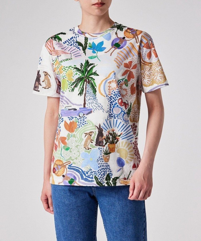 【ポール スミス/Paul Smith】のオールオーバー プリント 半袖Tシャツ インテリア・キッズ・メンズ・レディースファッション・服の通販 founy(ファニー) https://founy.com/ ファッション Fashion レディースファッション Fashion for Women トップス・カットソー Cut & Sew Tops シャツ・ブラウス・オフィスカジュアル Elegant Blouses & Button-Ups ロングTシャツ・Tシャツ Longline T-Shirts & Tees カットソー・ベーシックTシャツ Cut-and-Sewn Tops / Stretch Tees & Basics カットソー Cut and Sewn Top シンプル Simple, Minimal プリント Print, Printed Pattern モチーフ Motif, Design Theme 半袖 Short Sleeve, Half Sleeve 夏 Summer S/S・春夏 SS, Spring/Summer, Warm Season A/W・秋冬 Autumn/Winter |ID: prp329100004541499 ipo3291000000033542080