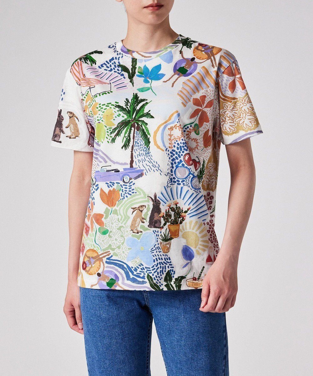 【ポール スミス/Paul Smith】のオールオーバー プリント 半袖Tシャツ 人気、トレンドファッション・服の通販 founy(ファニー) 　ファッション　Fashion　レディースファッション　Fashion for Women　トップス・カットソー　Cut & Sew Tops　シャツ・ブラウス・オフィスカジュアル　Elegant Blouses & Button-Ups　ロングTシャツ・Tシャツ　Longline T-Shirts & Tees　カットソー・ベーシックTシャツ　Cut-and-Sewn Tops / Stretch Tees & Basics　カットソー　Cut and Sewn Top　シンプル　Simple, Minimal　プリント　Print, Printed Pattern　モチーフ　Motif, Design Theme　半袖　Short Sleeve, Half Sleeve　夏　Summer　S/S・春夏　SS, Spring/Summer, Warm Season　A/W・秋冬　Autumn/Winter　 other-1|ID: prp329100004541499 ipo3291000000033542080
