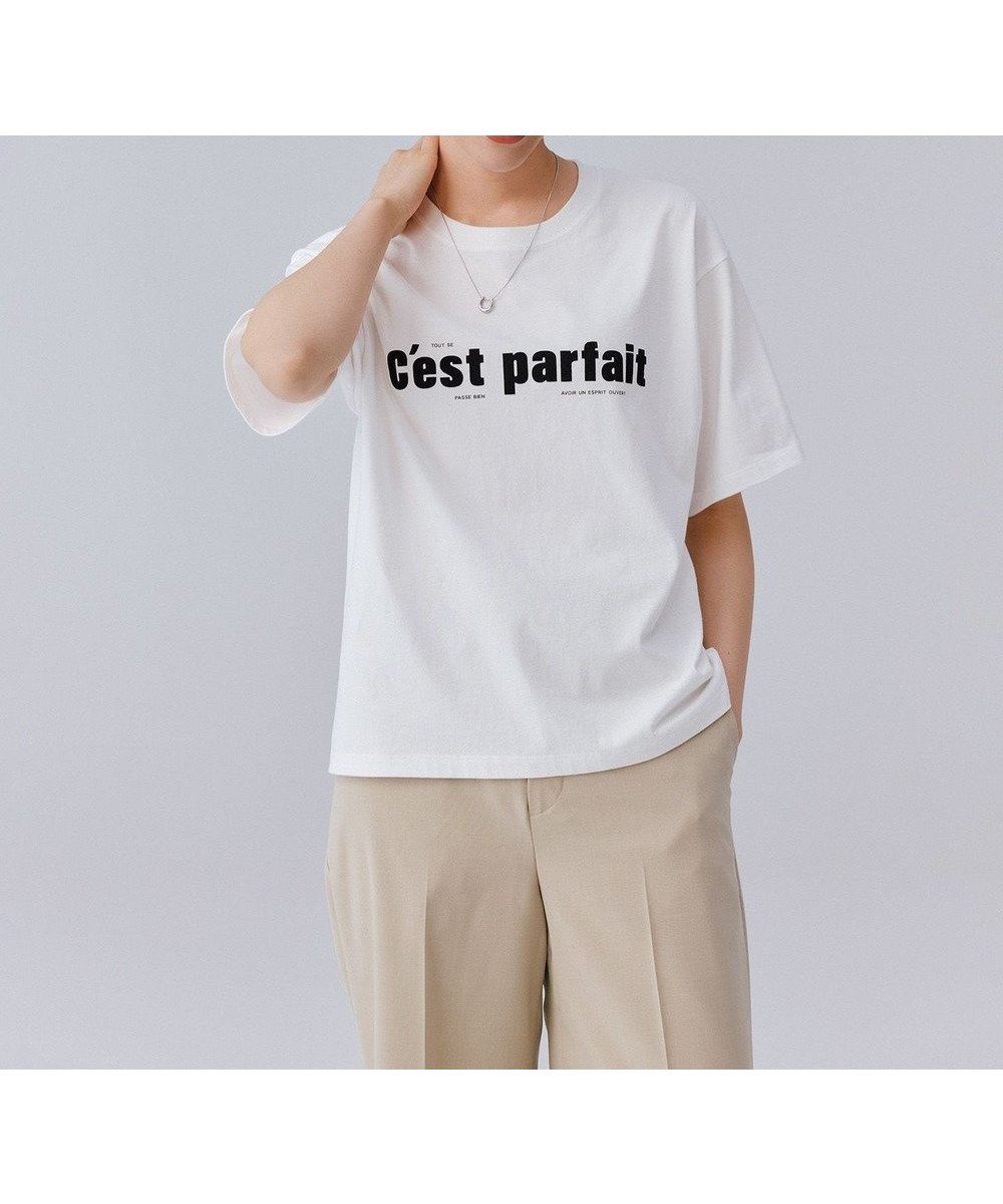 【アンフィーロ 自由区/UNFILO】の【洗える/抗菌防臭】CLEAN Tee インテリア・キッズ・メンズ・レディースファッション・服の通販 founy(ファニー) 　ファッション　Fashion　レディースファッション　Fashion for Women　トップス・カットソー　Cut & Sew Tops　シャツ・ブラウス・オフィスカジュアル　Elegant Blouses & Button-Ups　ロングTシャツ・Tシャツ　Longline T-Shirts & Tees　カットソー・ベーシックTシャツ　Cut-and-Sewn Tops / Stretch Tees & Basics　春　Spring　洗える　Machine Washable　カットソー　Cut and Sewn Top　クロップド　Cropped, Short Length　グラフィック　Graphic, Graphic Design　抗菌　Antibacterial, Bacteria-Resistant　バランス　Balance, Style Balance　フロント　Front, Front Design　S/S・春夏　SS, Spring/Summer, Warm Season　夏　Summer　オフ7|ID: prp329100004541505 ipo3291000000032297055