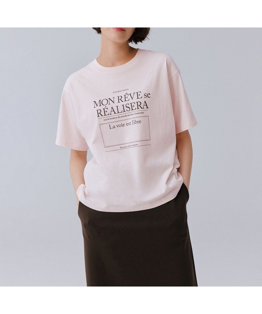 【アンフィーロ 自由区/UNFILO】の【洗える/抗菌防臭】CLEAN Tee インテリア・キッズ・メンズ・レディースファッション・服の通販 founy(ファニー) 　ファッション　Fashion　レディースファッション　Fashion for Women　トップス・カットソー　Cut & Sew Tops　シャツ・ブラウス・オフィスカジュアル　Elegant Blouses & Button-Ups　ロングTシャツ・Tシャツ　Longline T-Shirts & Tees　カットソー・ベーシックTシャツ　Cut-and-Sewn Tops / Stretch Tees & Basics　春　Spring　洗える　Machine Washable　カットソー　Cut and Sewn Top　クロップド　Cropped, Short Length　グラフィック　Graphic, Graphic Design　抗菌　Antibacterial, Bacteria-Resistant　バランス　Balance, Style Balance　フロント　Front, Front Design　S/S・春夏　SS, Spring/Summer, Warm Season　夏　Summer　ピンク2|ID: prp329100004541505 ipo3291000000032297060