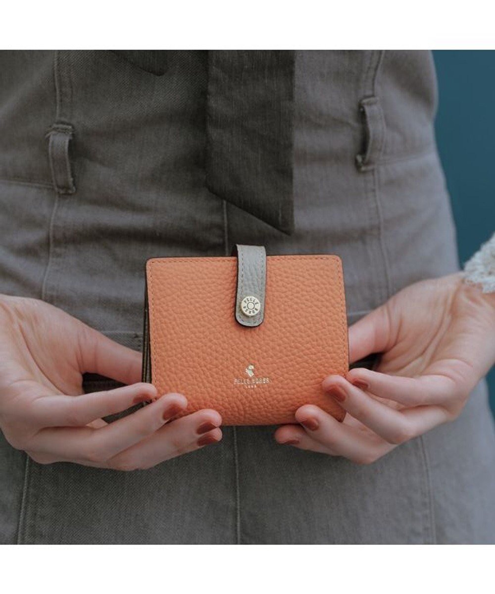 【ペレボルサ/PELLE BORSA】の二つ折り財布 Reinette Goods レネットグッズ 4761 インテリア・キッズ・メンズ・レディースファッション・服の通販 founy(ファニー) 　ファッション　Fashion　レディースファッション　Fashion for Women　ミニ財布・二つ折り財布　Wallets & Card Cases　コンパクト　Compact, Small Size　コンビ　Combo, Combination Style　センター　Center, Center Line　財布　Wallet, Purse　バランス　Balance, Style Balance　ボックス　Boxy, Box Shape　ポケット　Pocket, Pocket Detail　サーモンオレンジ|ID: prp329100004541509 ipo3291000000033183372