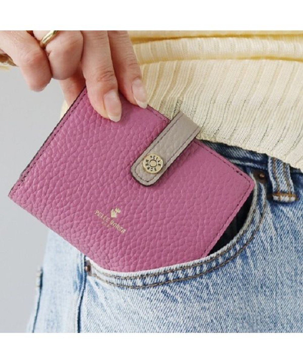 【ペレボルサ/PELLE BORSA】の二つ折り財布 Reinette Goods レネットグッズ 4761 インテリア・キッズ・メンズ・レディースファッション・服の通販 founy(ファニー) 　ファッション　Fashion　レディースファッション　Fashion for Women　ミニ財布・二つ折り財布　Wallets & Card Cases　コンパクト　Compact, Small Size　コンビ　Combo, Combination Style　センター　Center, Center Line　財布　Wallet, Purse　バランス　Balance, Style Balance　ボックス　Boxy, Box Shape　ポケット　Pocket, Pocket Detail　モーブグレージュ|ID: prp329100004541509 ipo3291000000033240368