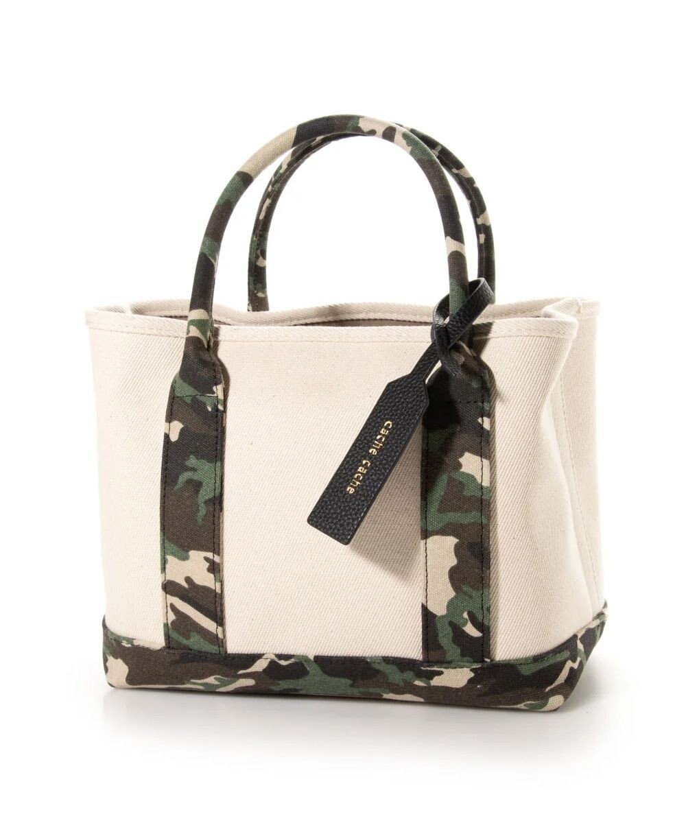 【アンビリオン/UNBILLION】のcachecache パーテーションキャンバストートバッグ インテリア・キッズ・メンズ・レディースファッション・服の通販 founy(ファニー) 　ファッション　Fashion　レディースファッション　Fashion for Women　バッグ　Bags　カラフル　Colorful Design　キャンバス　Canvas, Canvas Fabric　財布　Wallet, Purse　ハンド　Hand, Handmade　ポーチ　Pouch, Small Case　ミックス　Mix, Mixed Style　モチーフ　Motif, Design Theme　再入荷　Restock / Back in Stock　カモ|ID: prp329100004541513 ipo3291000000034259905