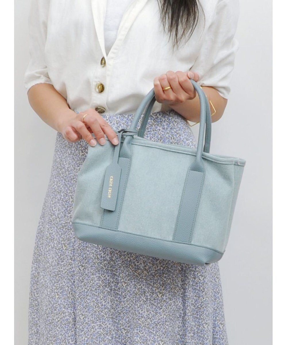 【アンビリオン/UNBILLION】のcachecache パーテーションキャンバストートバッグ インテリア・キッズ・メンズ・レディースファッション・服の通販 founy(ファニー) 　ファッション　Fashion　レディースファッション　Fashion for Women　バッグ　Bags　カラフル　Colorful Design　キャンバス　Canvas, Canvas Fabric　財布　Wallet, Purse　ハンド　Hand, Handmade　ポーチ　Pouch, Small Case　ミックス　Mix, Mixed Style　モチーフ　Motif, Design Theme　再入荷　Restock / Back in Stock　デニム|ID: prp329100004541513 ipo3291000000034259907