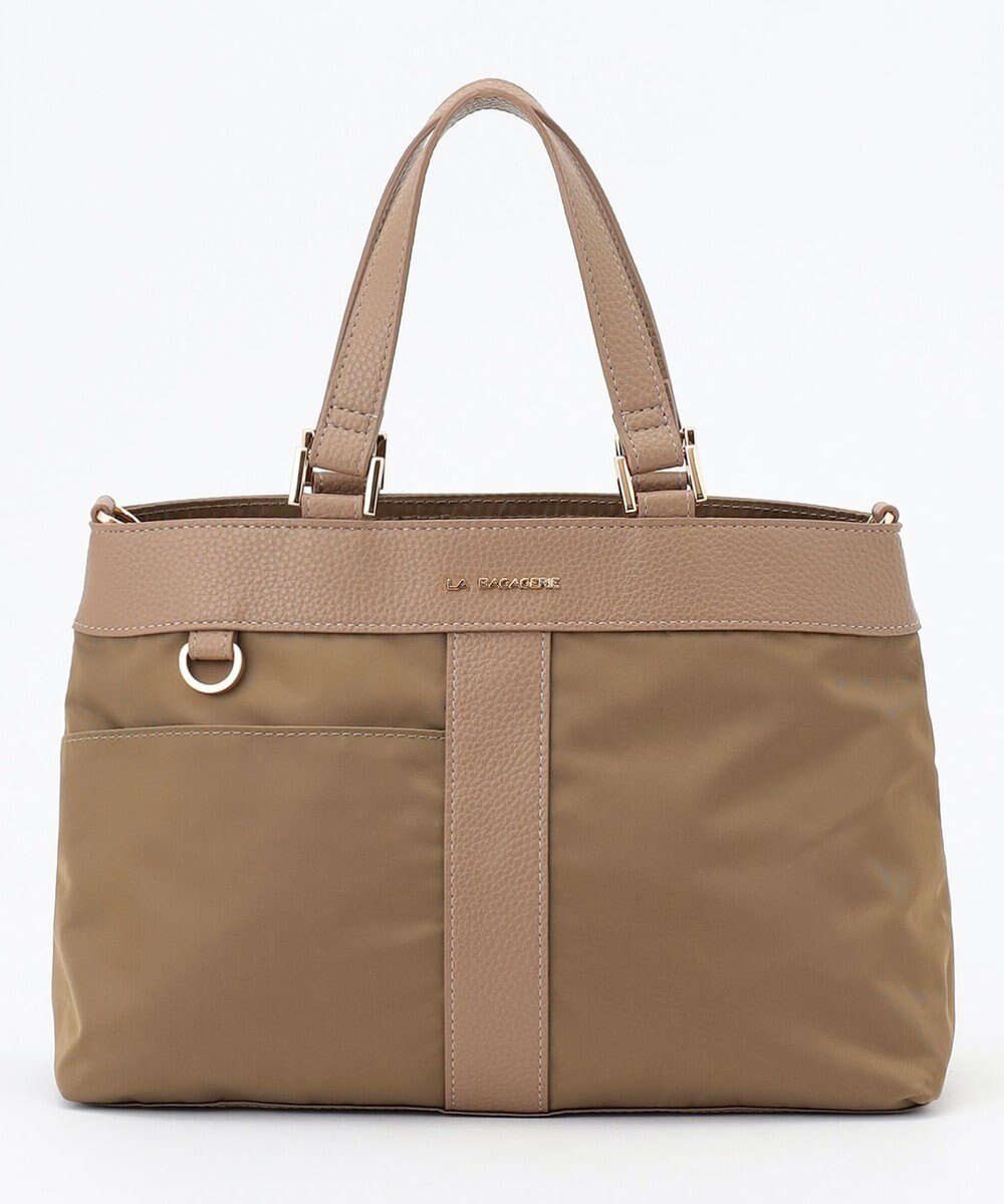 【ラ バガジェリー/LA BAGAGERIE】のコンビ2WAYトートバッグ SMALL インテリア・キッズ・メンズ・レディースファッション・服の通販 founy(ファニー) ファッション Fashion レディースファッション Fashion for Women バッグ Bags コンビ Combo, Combination Style スマート Smart, Elegant フェイクレザー Faux Leather, PU Leather ポケット Pocket, Pocket Detail マグネット Magnet, Magnetic Closure エレガント 上品 Elegant 財布 Wallet, Purse ベージュ|ID: prp329100004541547 ipo3291000000034876198