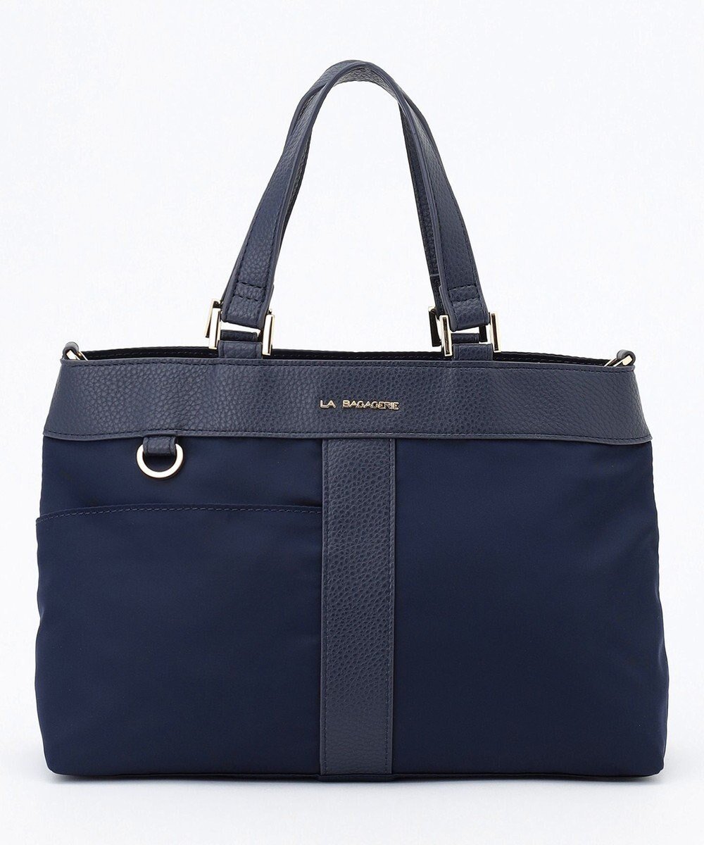 【ラ バガジェリー/LA BAGAGERIE】のコンビ2WAYトートバッグ SMALL インテリア・キッズ・メンズ・レディースファッション・服の通販 founy(ファニー) ファッション Fashion レディースファッション Fashion for Women バッグ Bags コンビ Combo, Combination Style スマート Smart, Elegant フェイクレザー Faux Leather, PU Leather ポケット Pocket, Pocket Detail マグネット Magnet, Magnetic Closure エレガント 上品 Elegant 財布 Wallet, Purse ネイビー|ID: prp329100004541547 ipo3291000000034876200