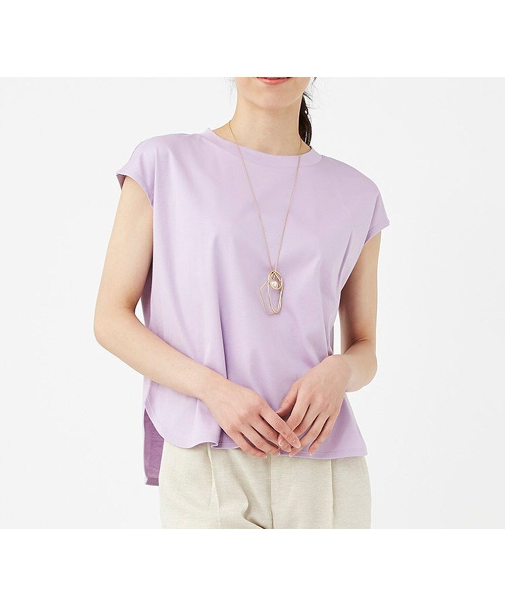 【カシヤマ/KASHIYAMA】の【抗菌消臭】クレンゼ フレンチTeeシャツ インテリア・キッズ・メンズ・レディースファッション・服の通販 founy(ファニー) 　ファッション　Fashion　レディースファッション　Ladies' Fashion Online　トップス・カットソー　Tops/Tshirt　シャツ/ブラウス　Shirts/Blouses　ロング / Tシャツ　T-Shirts　カットソー　Cut and Sewn　カットソー　Cut And Sew　タイトスカート　Tight Skirt　フェミニン　Feminine　フレンチ　French　ロング　Long　夏　Summer　抗菌　Antibacterial　春　Spring　S/S・春夏　Ss・Spring/Summer　ラベンダー|ID: prp329100004541558 ipo3291000000032661030