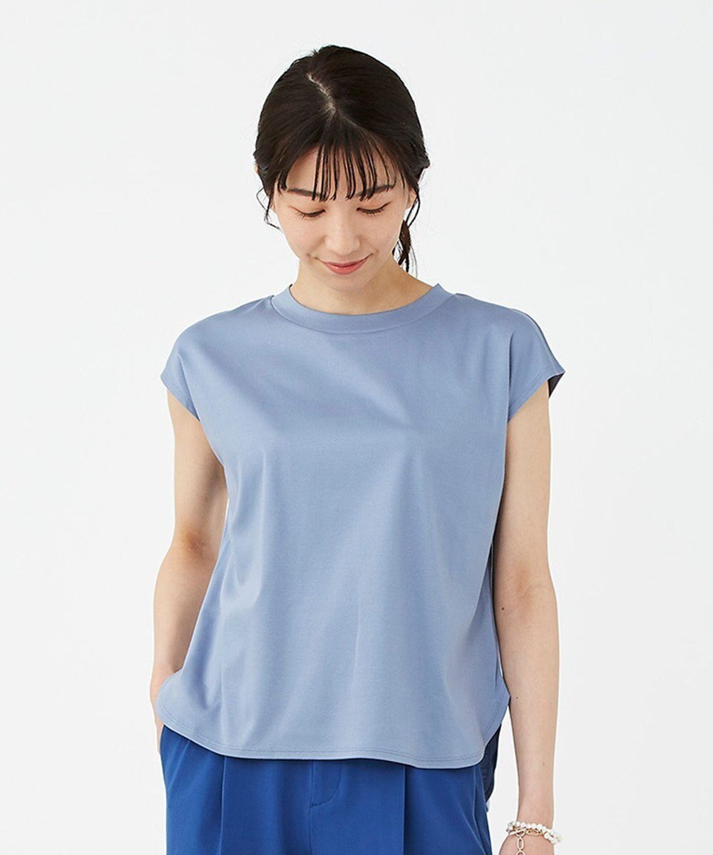 【カシヤマ/KASHIYAMA】の【抗菌消臭】クレンゼ フレンチTeeシャツ インテリア・キッズ・メンズ・レディースファッション・服の通販 founy(ファニー) 　ファッション　Fashion　レディースファッション　Ladies' Fashion Online　トップス・カットソー　Tops/Tshirt　シャツ/ブラウス　Shirts/Blouses　ロング / Tシャツ　T-Shirts　カットソー　Cut and Sewn　カットソー　Cut And Sew　タイトスカート　Tight Skirt　フェミニン　Feminine　フレンチ　French　ロング　Long　夏　Summer　抗菌　Antibacterial　春　Spring　S/S・春夏　Ss・Spring/Summer　ライトブルー|ID: prp329100004541558 ipo3291000000032661032