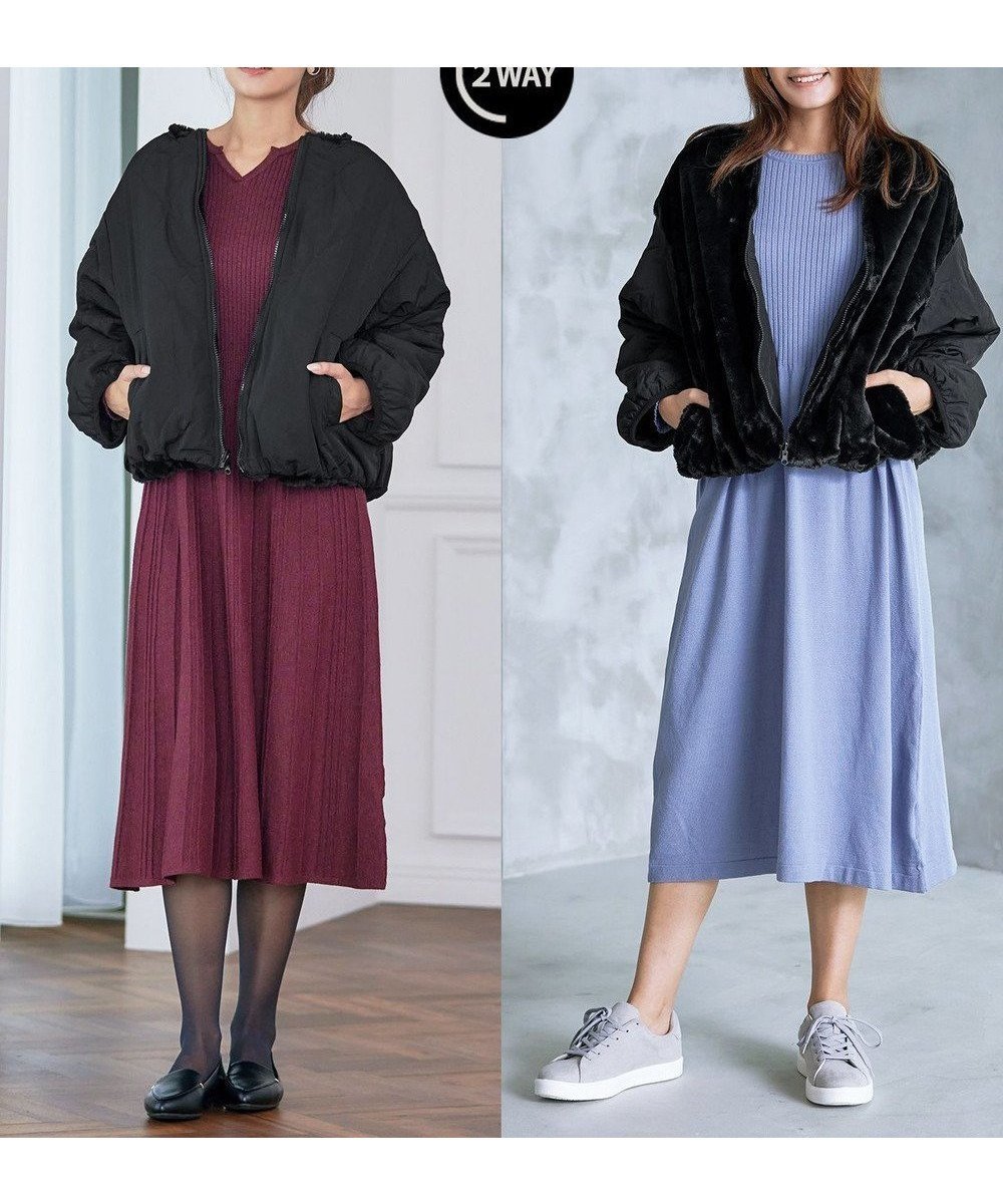 【ティアクラッセ/Tiaclasse】の【リバーシブル】キルティングエコファー2WAYブルゾン 人気、トレンドファッション・服の通販 founy(ファニー) 　ファッション　Fashion　レディースファッション　WOMEN　アウター　Coat Outerwear　ジャケット　Jackets　ブルゾン　Blouson/Jackets　キルティング　Quilting　キルト　Quilt　ジャケット　Jacket　ダウン　Down　フェミニン　Feminine　ブルゾン　Blouson　ポケット　Pocket　羽織　Haori　リバーシブル　Reversible　冬　Winter　A/W・秋冬　Aw・Autumn/Winter・Fw・Fall-Winter　2023年　2023　2023-2024秋冬・A/W　Aw/Autumn/Winter//Fw/Fall-Winter/2023-2024　 other-1|ID: prp329100004541627 ipo3291000000032247116